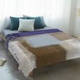 thumbnail image 4 of Purple Brown Blanket Soft Cozy Warm Throw Blanket for Couch, Plush Fuzzy Flannel Fleece Blankets for Sofa, Blue White Paint Mottled Painting Texture Bed Blankets Lightweight Gifts for Women, 50"x60", 4 of 9