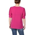 thumbnail image 3 of NY Collection Women's Short Sleeve Balloon Sleeve Top with Hardware, 3 of 4