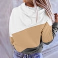 thumbnail image 4 of Womens Tunic Tops Winter Relaxed Fit Hooded Long Sleeve Bubble One Shoulder Hoody Graphic Leisure Cotton Sweatshirt Sweatshirts(Beige,XXL), 4 of 6
