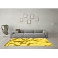 thumbnail image 3 of Ahgly Company Machine Washable Indoor Rectangle Abstract Yellow Modern Area Rugs, 8' x 10', 3 of 4
