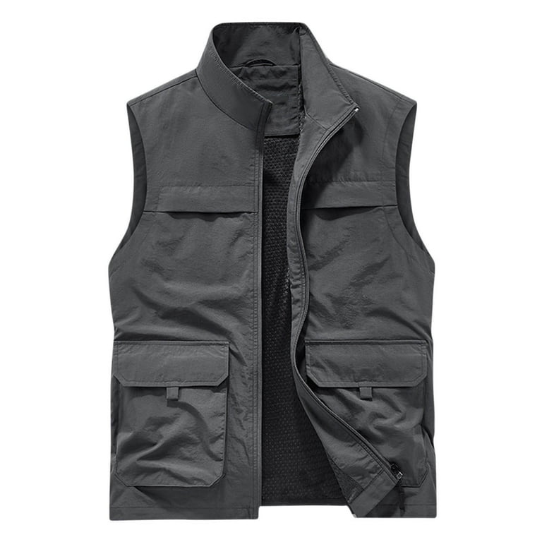 Wancir Men's Summer Cargo Utility Vest Multi Pockets
