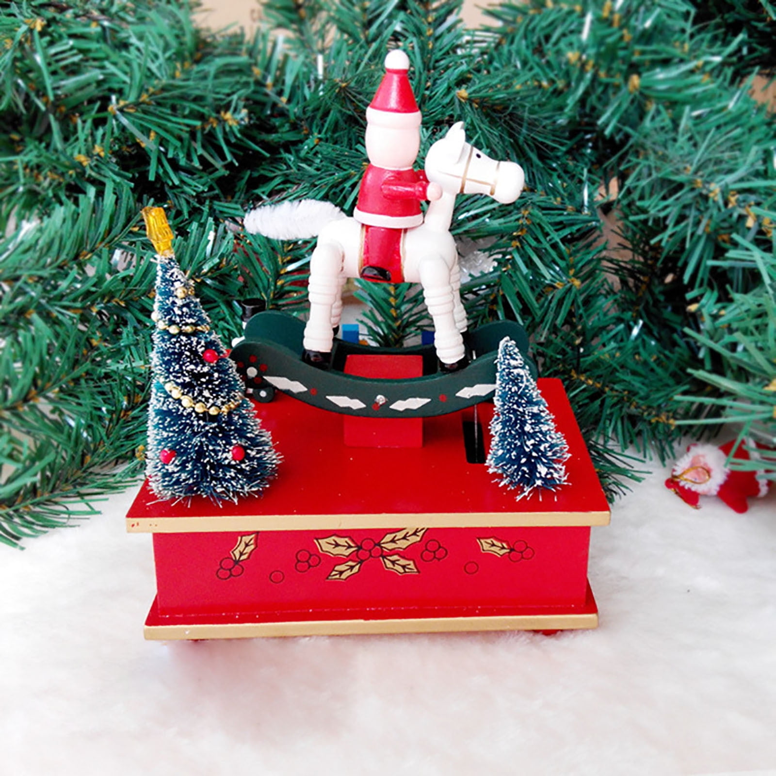 MOQIN Christmas DIY Music Box, Wood Christmas Music Box Mini MOQIN Christmas DIY Music Box, Wood Christmas Music Box Mini