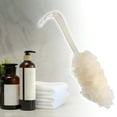 thumbnail image 6 of 1 Pcs Body Bath Brush Back Scrubber Loofah Shower with Long Handle for Skin Exfoliating PP Mesh Beige, 6 of 7