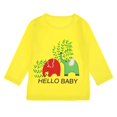 thumbnail image 2 of Camisetas de manga larga con estampado de hojas de elefante de dibujos animados para niños y niñas (amarillo 3-4 años) Likrtyny Para estrenar, 2 of 6