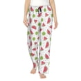 thumbnail image 2 of Lsque Watermelon And Kiwi Print Women's Pajama Pants, Lounge Pant - Comfortable Home Wear,Elastic Waistband, Stylish Design-Small, 2 of 9