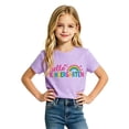 thumbnail image 4 of Girls Stylish Graphic Tees With Prints Casual Shirts For Children Youth Top Back To School Age 2-13, 4 of 4