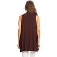 thumbnail image 4 of Women's Sleeveless Draped Open Front Cardigan Vest, 4 of 5