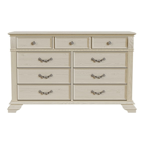 Furniture of America Rendy Adult Traditional 9-Drawer Dresser, White