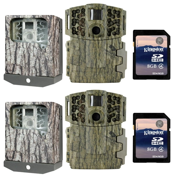 (2) MOULTRIE Game Spy M880i Gen2 No Glow Cameras + Security Boxes + SD