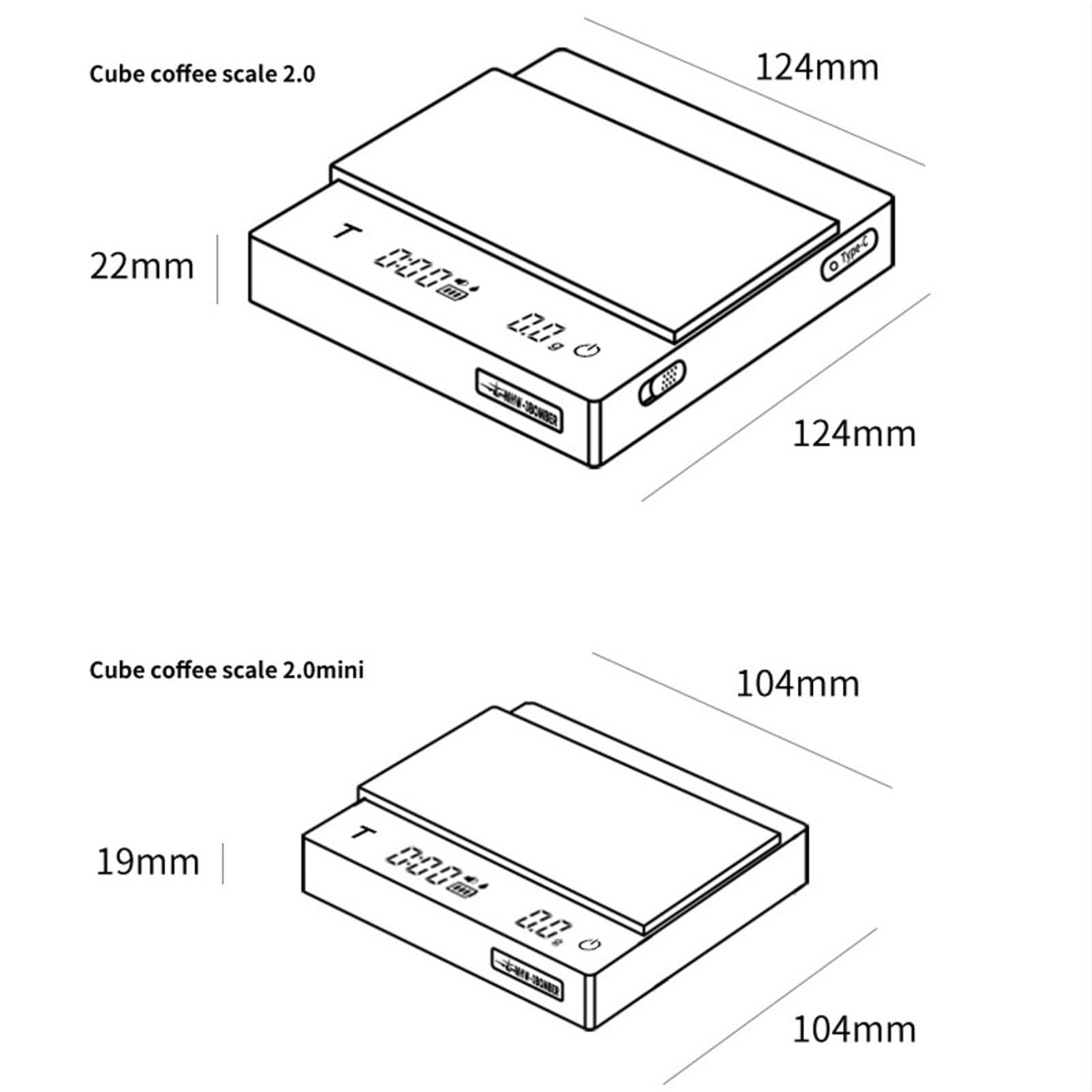 Coffee Scale High Precision Cyclic Rechargeable Espresso Electronic Scale Home Barista Accessories