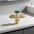thumbnail image 4 of 3-Way Heavy Duty Brass Garden Hose Splitter with Easy Grip & Control Valves, 4 of 10