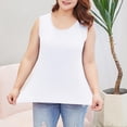 thumbnail image 4 of aidice Plus Size Women's Tank Tops 2XL-5XL Sleeveless Stretchy Pajama Tops Homewear Summer Lounge Tanks for Women, 4 of 6