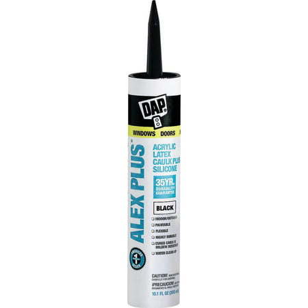 Dap 18126 10.1 Oz Black Alex Plus® Acrylic Latex Caulk Plus (Best Way To Apply Silicone Caulk)