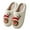 Khaki, variant on Lovskoo 2024 Men's and Women's Novelty Christmas Slippers Cute Fuzzy Reindeer Flat Plush Non-Slip Linen Comfortable House Slippers for Couple Indoor Khaki
