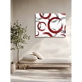 thumbnail image 5 of Red Grey Wall Art for Living Room,Canvas Picture Wall Decor for Bathroom Bedroom,Geometric Circle Modern Abstract Simple Art Painting Artwork for Office Kitchen Hallway Dining Room Home Decor 24"x32", 5 of 8