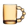 thumbnail image 1 of Vaso de vidrio de 350 ml con asa, taza para té, taza para leche y jugo, taza para agua de vidrio con Marrón, 1 of 9