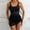 53#Black, variant on Women Ribbed Swimdress with Briefs,One Piece Tummy Control Swimming Costume Skirt Spahgetti Strap Ruched Plain Slim Fit Scoop Neck Bathing Suit