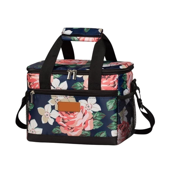 Insulated Lunch Bag Foldable Leak-Proof Tote with Shoulder Strap Food Container