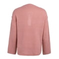 thumbnail image 4 of Vedolay Womens Sweater Fall Women's Striped Fashion 2023 Sweaters Collared Oversized Pullover Tunic Tops,Pink M, 4 of 5