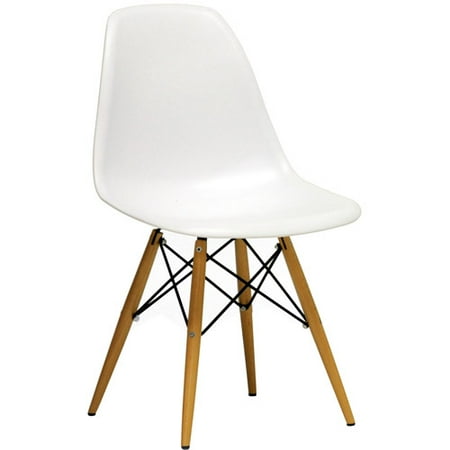 Baxton Studio AZZO Plastic Side Chair, White