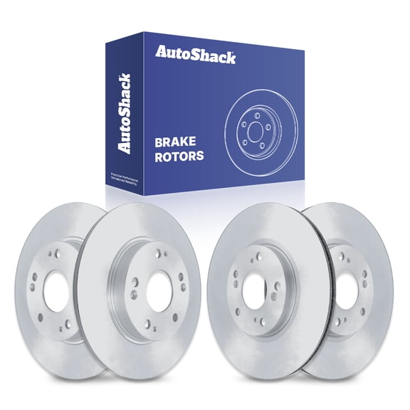 AutoShack Front & Rear Brake Rotors | Replacement for 2006-2015 Honda Civic 2007-2010 Acura CSX 2013-2015 ILX 2.0L 2.4L FWD | Coated | 4-PC Set | ArmorStop