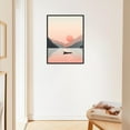 thumbnail image 5 of Moonow7 Asian Sunset Lake Wall Art Poster, Serene Landscape Print with Boat & Mountain Reflection for Bedroom, Living Room, Office, Entryway, Tranquil Nature Decor, Unframed Size 40x50 cm / 16x20″, 5 of 13