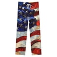 thumbnail image 4 of Retro American Pride Vintage USA Flag Winter Female Pants Flannel High Waist Women Pants Lady Warm Straight Leg Plush Trousers, 4 of 7