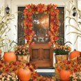 thumbnail image 4 of Event & Party Simulation Maple Leaf Rattan Harvest Festival Indoor Wall Decoration Encryption Flocking Maple Leaf Rattan Clearance! A Strip of Autumn Leaves for Outdoor Decoration, 4 of 6