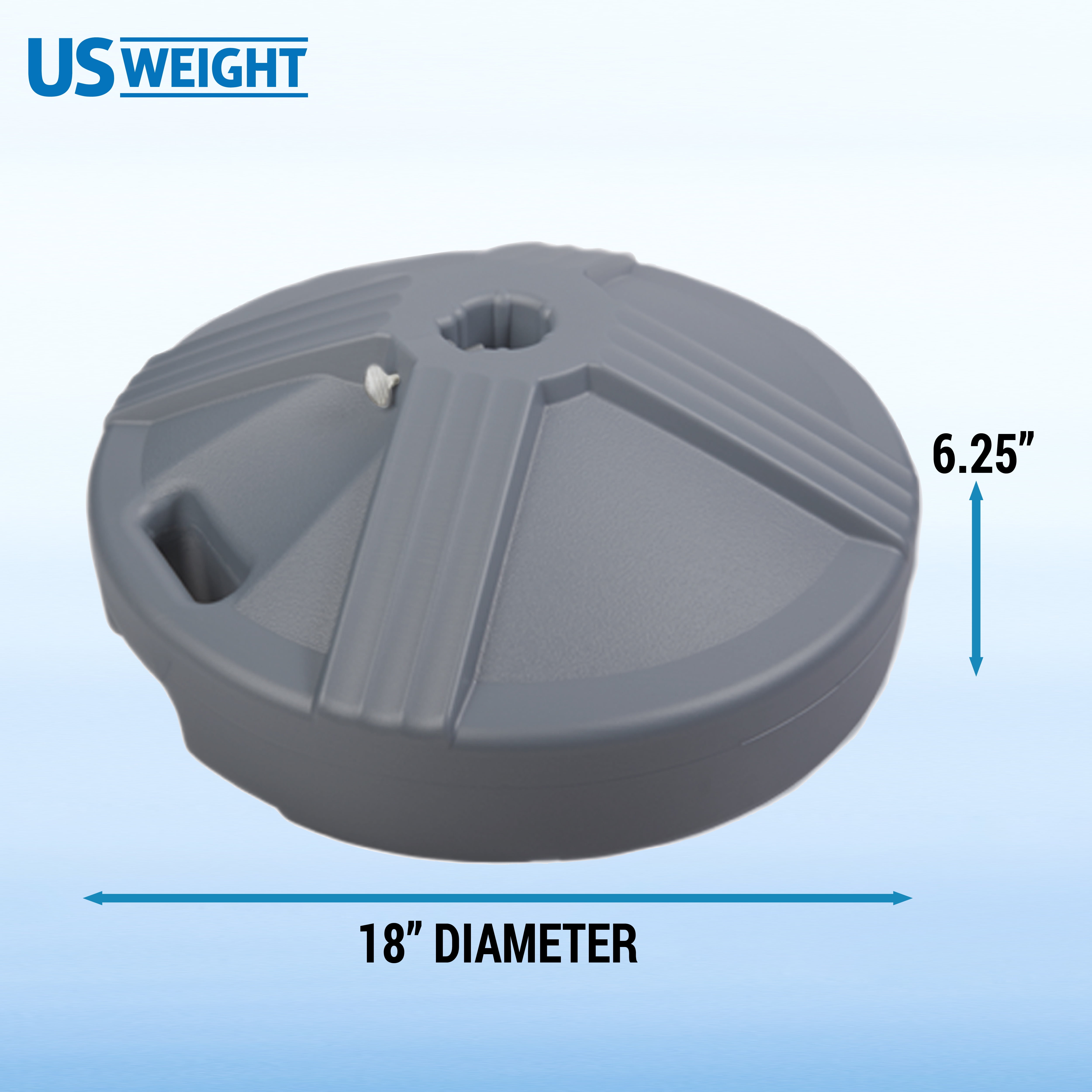 US Weight Durable 50 Pound Umbrella Base Designed to be Used with a Patio Table (Grey)