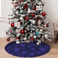 thumbnail image 5 of Lsque purple flower Snowflake Print Christmas Tree Skirt, Tree Skirt with Ties or Velcro, Perfect for Holiday Decorations, Halloween, and New Year-48", 5 of 7