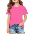 thumbnail image 3 of JAJAHO Girls Short Sleeve T Shirt Summer Oversized Tee Casual Letter Print Crew Neck Baggy Streetwear Shirts For Kids 3-14Y Soft Tops, 3 of 8