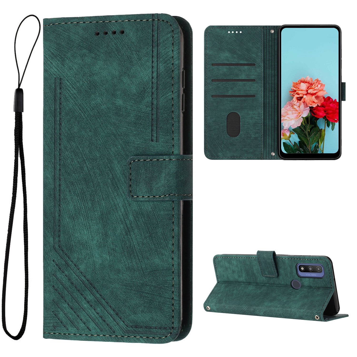 BaiFu Cover per Moto G Pure, Supporto Stand, Pelle Magnetica Libro Flip