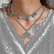 thumbnail image 1 of Shiny Fish Tail Pendant Necklace for Women Colorfu Bead Flowers Multilayer Gold Chain Choker Jewelry 14293---Product code 31371, 1 of 5
