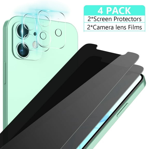 Xihaiying iPhone 11, 11 Pro, 11 Pro Max Privacy Screen Protector   Camera Lens Protector, Anti Spy Case Friendly Tempered Glass 9H Black