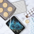 thumbnail image 5 of 2 Pack Pot Holders for Kitchen Heat Resistant Hot Pads Sets for Cooking Baking Eternal Blue Rose and Flame, 5 of 7