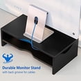 thumbnail image 2 of Monitor Stand, 2-Tier Laptop Computer Monitor Stand Riser for PC, iMac, Desktop Wooden Screen Stand with Storage Organizer for Home Office, 2 of 6