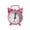 E005- Pink, variant on Small Desk Clock, Battery Alarm Clock, 1.6 In, Round Face, Twin Alarm Bells, Tabletop Display, White Coating, 1 Pc