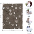 thumbnail image 4 of Brown Dog Paw Footprint Blanket,Comfortable Soft Flannel Throw Blanket,All Season,Warm Lightweight Blankets for Sofa Bed Couch Living Room Chair,30"x40"(80x100cm), 4 of 4