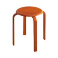 thumbnail image 1 of Luzkey Solid Wood Round Stool Lightweight Dining Table Stool for Dorm Kitchen Hotel Brown, 1 of 8