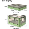 thumbnail image 2 of 32Qt Plastic Storage Bins with Lid, Collapsible Storage Bins with Wheels, Storage Boxes with 4 Doors, Stackable Storage Bins for Organizing Clothes, Snacks and Camping, 2-Pack (Green),Blue, 2 of 7