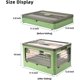 thumbnail image 2 of 32Qt Plastic Storage Bins with Lid, Collapsible Storage Bins with Wheels, Storage Boxes with 4 Doors, Stackable Storage Bins for Organizing Clothes, Snacks and Camping, 2-Pack (Green),Blue, 2 of 7
