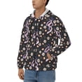 thumbnail image 3 of Kdxio Snake And Floral1 Print Men Hoodies Casual Hoodies for Men with Zip Pockets Full Zip Long Sleeve Sweatshirt Sports Hooded Jacket-Small, 3 of 5