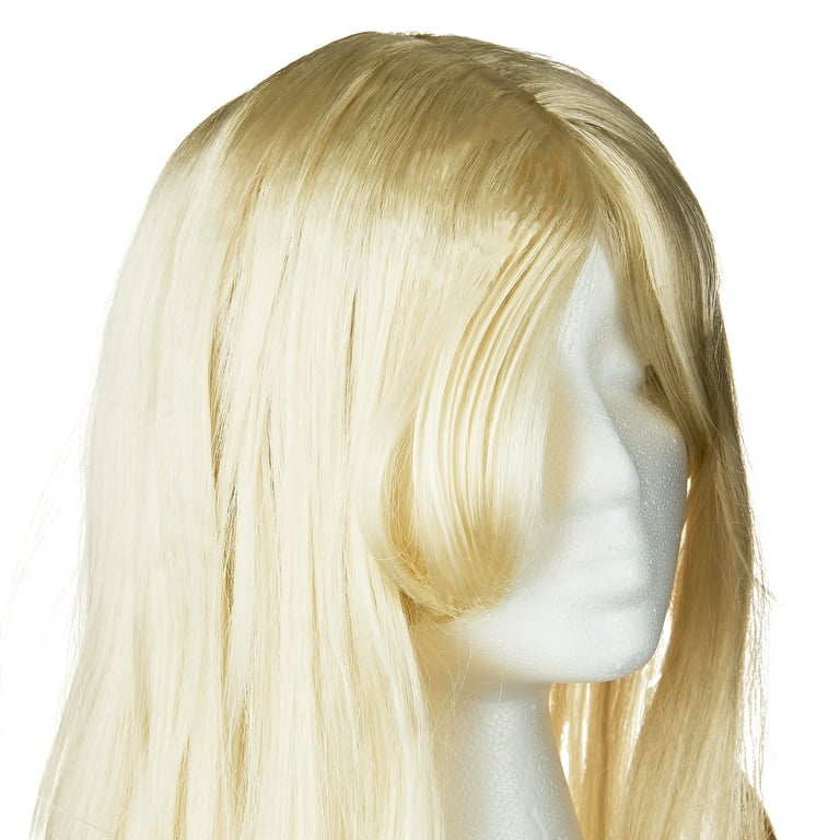 Premium Natural Long Wavy Platinum Blonde Wig, Halloween Accessory For Female Adults, by Wonderland Costume