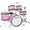 Pink, variant on Gammon Percussion 5pc Junior Drum Set - Beginner Kit with Stool & Stands - Blue