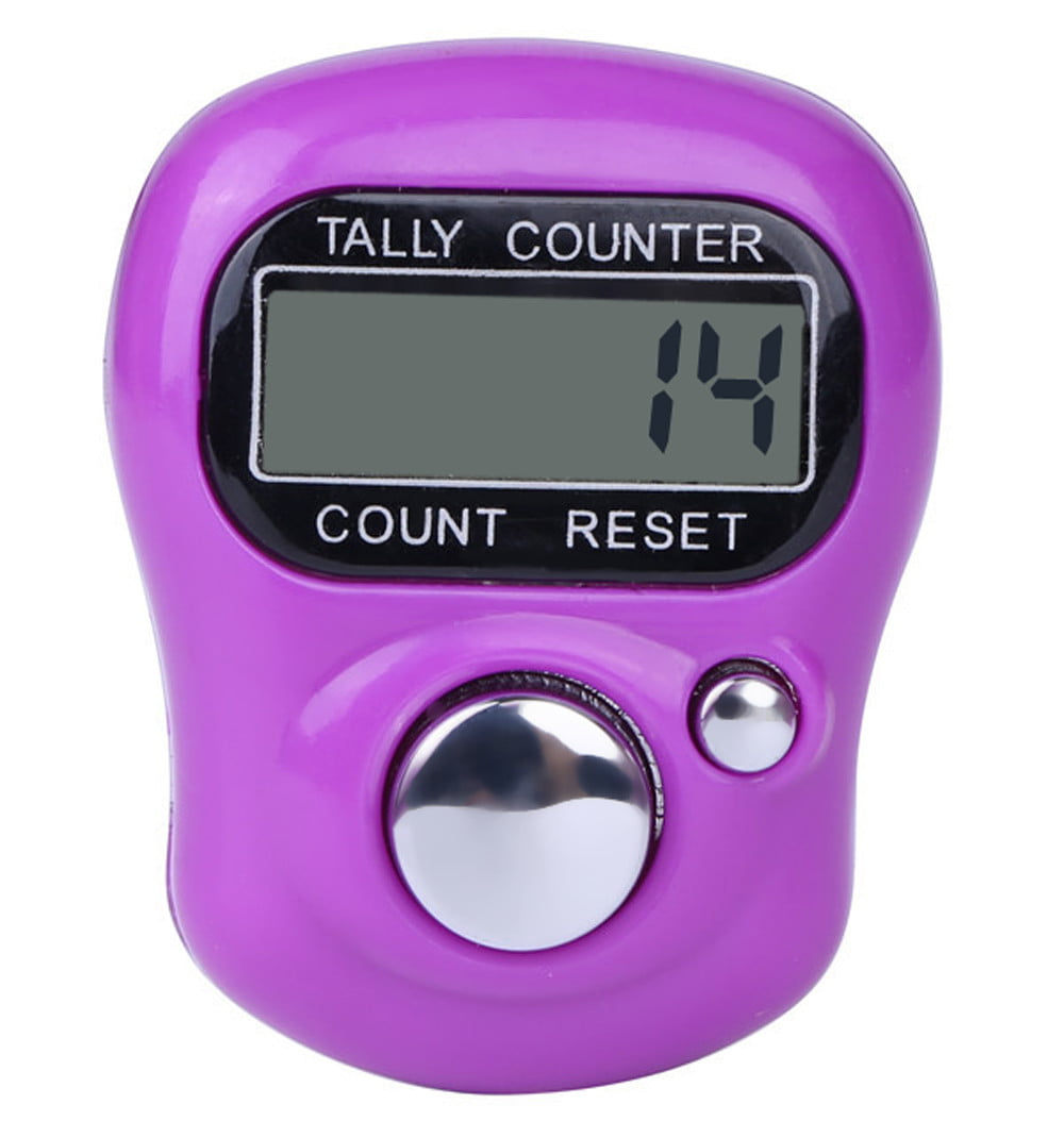 Digital LCD Electronic Digital Finger Hand Ring Tally Row Counter LED Light 
