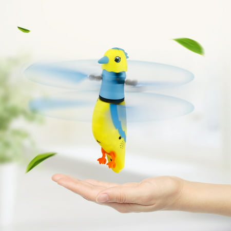 USB Charging Induction Flying Parrot Singing Bird Flying Toy with LED Flashing Light, Age Range: 8 Years Old Above, Without Remote