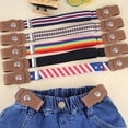 thumbnail image 3 of Cinturón elástico con hebilla ajustable para niños, cinturón elástico con lazo de cuero, accesorios decorativos para pantalones, pantalones vaqueros, vestido para niños y niñas, 3 of 4
