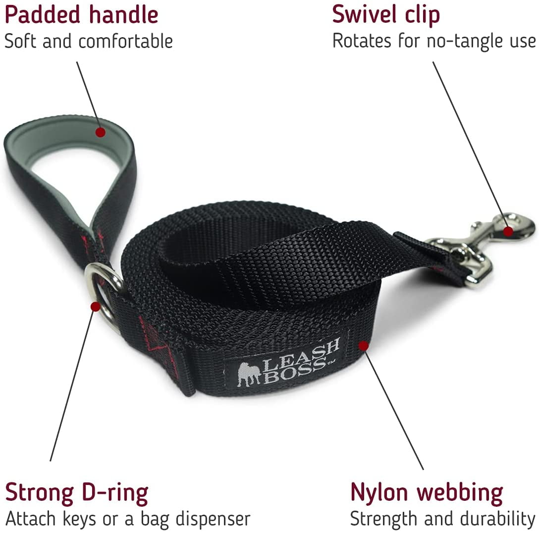 Leash Boss 1 Inch | Training, Walking, Camping Lead for Medium and Large Dogs (15 Foot)