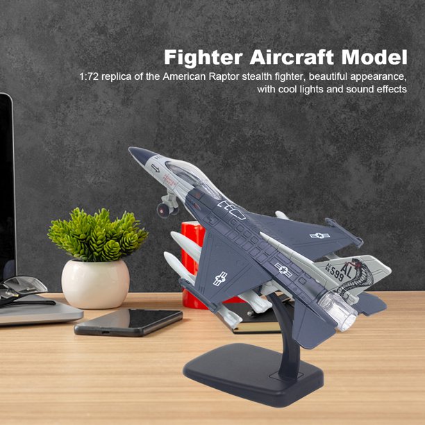 1/72 Jet Plane Toy Alloy Support Resilience con luces LED Sonido para niños niñas