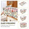 thumbnail image 2 of Yayeee Collapsible Cube Storage Bin with Lid Fabric Closet Decorative Basket with Handles, Beige Red Floral, 2 of 7